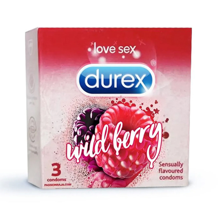 Durex Condoms Extra Thin Wild Strawberry 